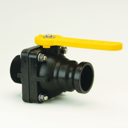 Picture of VALVE BANJO VSFMT204 2" FULL PORT STUBBY VALVE POLY 2" MPT X 2" CAMLOCK