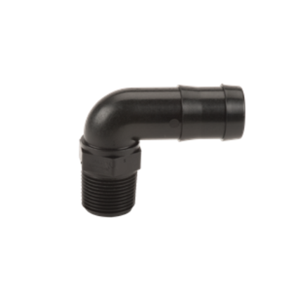 Picture of KING NIPPLE POLY HB075/100-90 3/4" MPT X 1" HOSE BARB